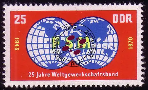 1578 25 Jahre FDGB 25 Pf O