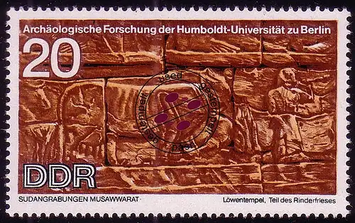 1586 Archäologie Rinderfries 20 Pf O gestempelt