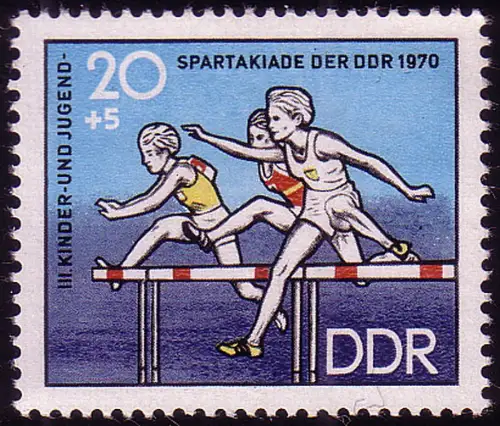 1595 Kinder-/Jugendspartakiade Hürdenlauf 20+5 Pf **