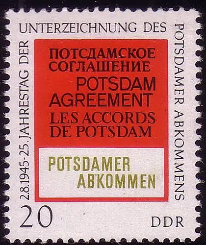 1599 Potsdamer Abkommen 20 Pf **