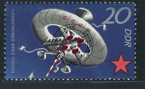 1637 Sowjetische Weltraumflüge 20 Pf O gestempelt