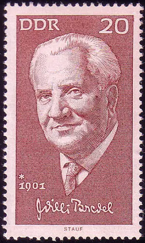 1647 Personnalités Willi Bredel 20 Pf ** post-fraîchissement