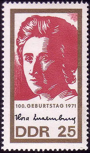 1651 Rosa Luxemburg 25 Pf **