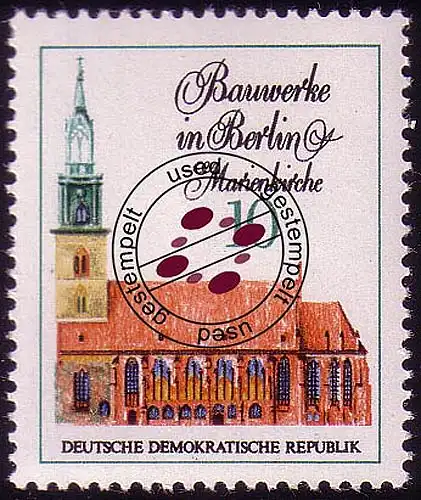 1661 Bauwerke Marienkirche 10 Pf O gestempelt