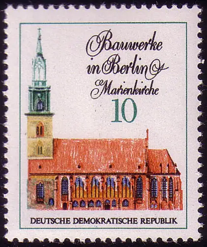 1661 Bâtiments de l'église de Marie 10 Pf **