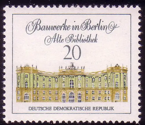 1663 Bâtiments Bibliothèque ancienne 20 Pf **