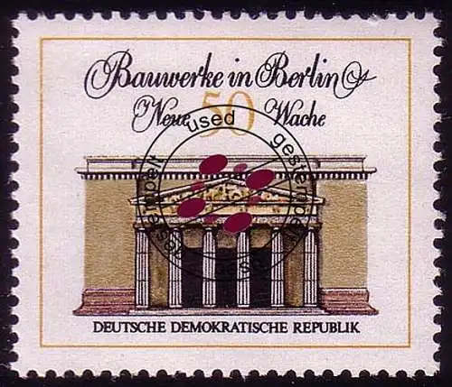 1665 Bauwerke Neue Wache 50 Pf, gestempelt O