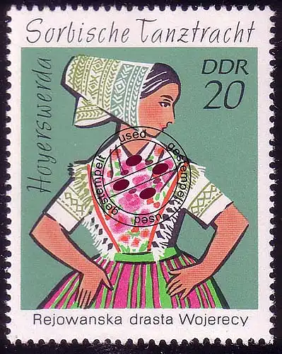1669 Sorbische Tanztrachten Hoyerswerda 20 Pf O gestempelt