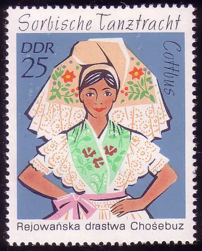 1670 Sorbische Tanztrachten Cottbus 25 Pf **