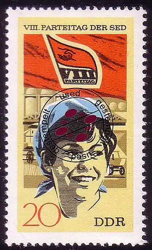 1677 Congrès du SED 20 Pf O Tamponné