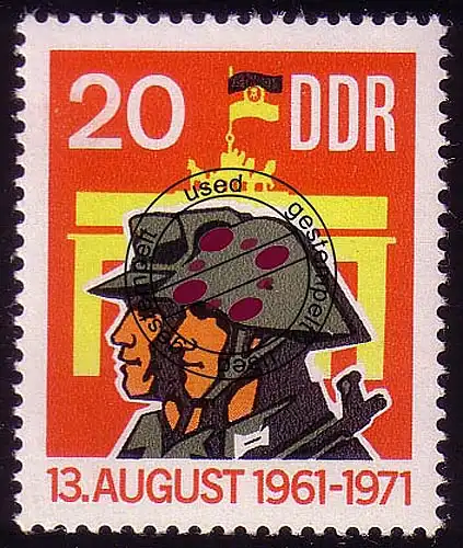 1691 10 ans Mur de Berlin Soldat 20 Pf O