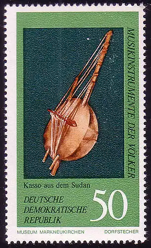1713 Musikinstrumente Harfe/Laute 50 Pf **