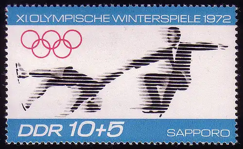 1726 Olympiade Sapporo Eiskunstlaufen 10+5 Pf **