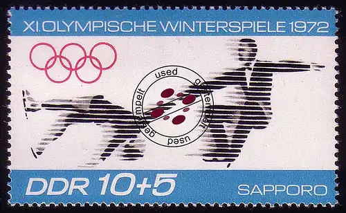 1726 Olympiade Sapporo Eiskunstlaufen 10+5 Pf O gestempelt