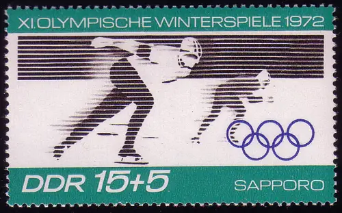 1727 Olympiade Sapporo Vitesse de glace 15+5 Pf **