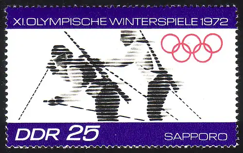 1729 Olympiade Sapporo Biathlon 25 Pf **