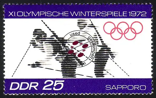 1729 Olympiade Sapporo Biathlon 25 Pf O