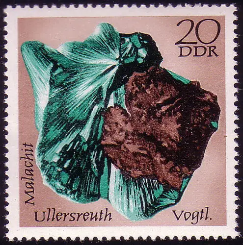 1739 Minerale Malachit 20 Pf, postfrisch **