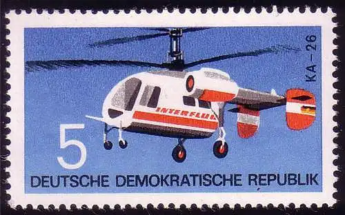 1749 Flugzeuge Hubschrauber Kamow Ka 26 5 Pf, postfrisch **