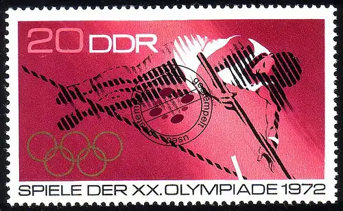 1755 Olympiades Munich saut de barre 20 Pf O