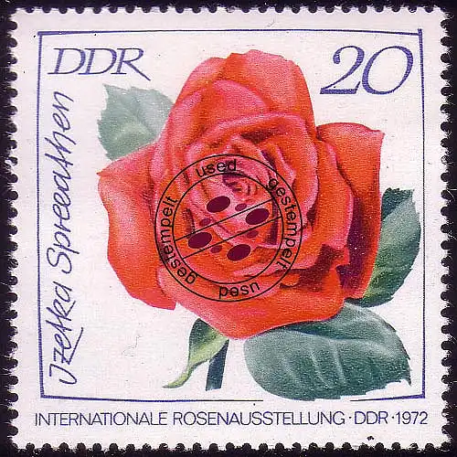 1766 Rosenausstellung Spreeathen 20 Pf O gestempelt