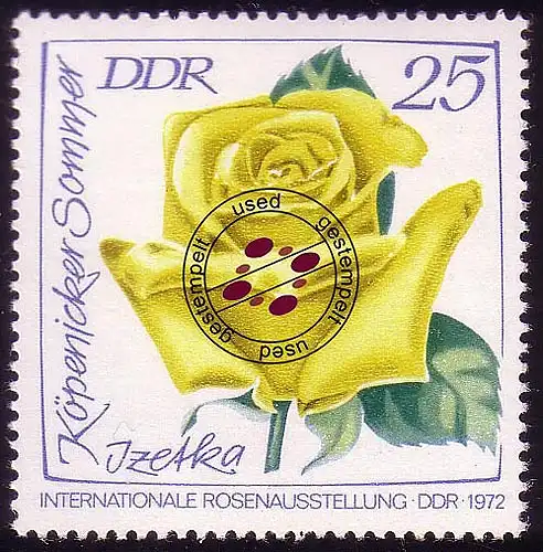 1767 Rosenausstellung Köpenicker Sommer 25 Pf O gestempelt