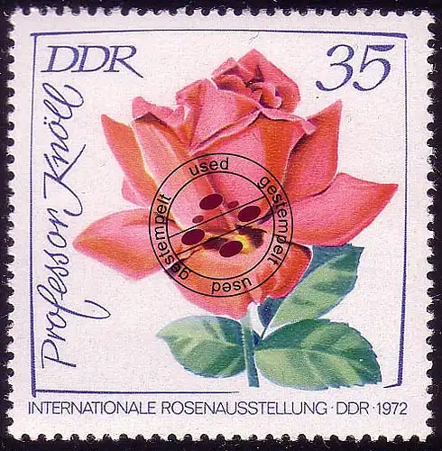 1768 Rosenausstellung Professor Knöll 35 Pf O gestempelt