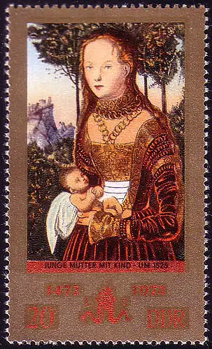1770 Lucas Cranach Mutter mit Kind 20 Pf, postfrisch **