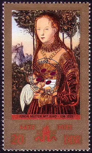 1770 Lucas Cranach Mutter mit Kind 20 Pf O gestempelt