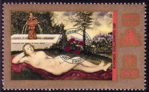 1772 Lucas Cranach Sourcenymphe 70 Pf O Tamponné