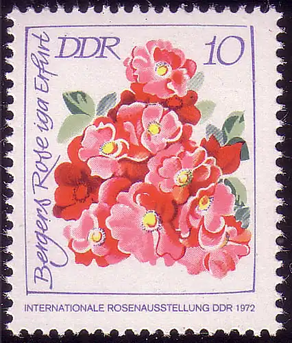 1778 Exposition de roses Erfurt 10 Pf **