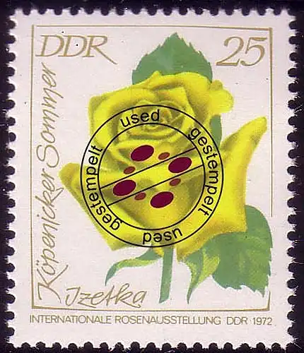 1779 Rosenausstellung Erfurt 25 Pf O gestempelt
