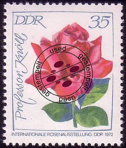 1780 Exposition de roses Erfurt 35 Pf O Tamponné