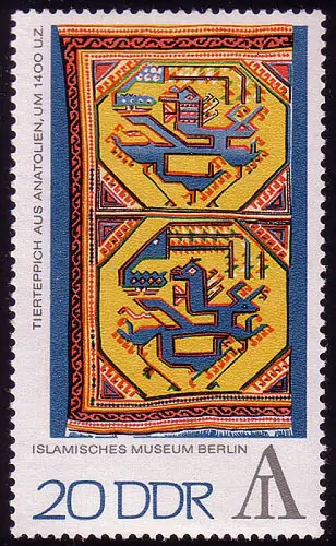 1787 Tapis interartes d'animaux 20 Pf **