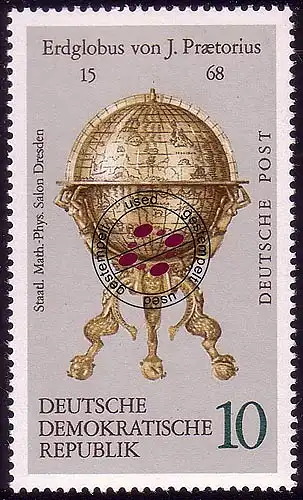 1793 globes terrestres et célestes 10 Pf O Tamponné