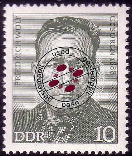 1816 Persönlichkeiten Friedrich Wolf 10 Pf O