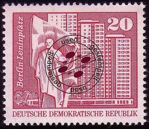 1820 Aufbau in der DDR/Großformat 20 Pf O gestempelt