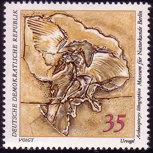 1826 Naturkunde Urvogel 35 Pf ** postfrisch