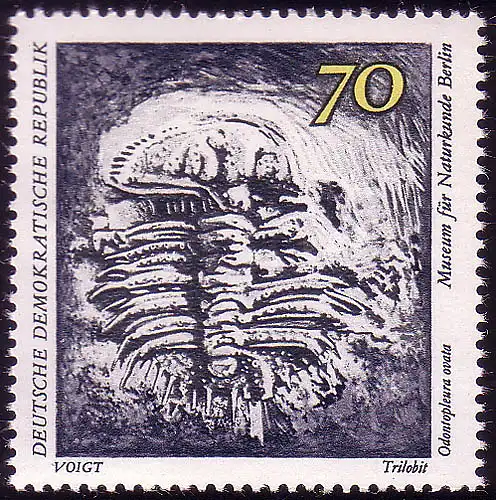 1827 Naturkunde Trilobit 70 Pf ** postfrisch