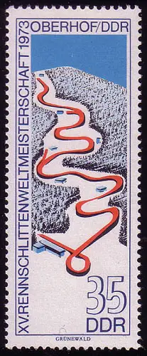 1831 Rennrodel-WM 35 Pf ** postfrisch