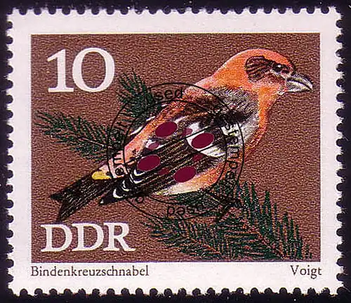 1835 Singvögel Bindenkreuzschnabel 10 Pf O
