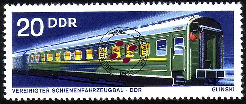 1846 Schienenfahrzeugbau Personenwagen 20 Pf O gestempelt