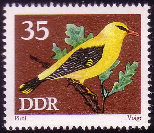 1839 Singvögel Pirol 35 Pf ** postfrisch