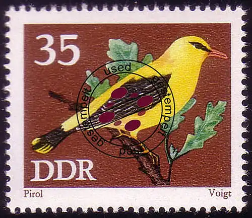 1839 Singvögel Pirol 35 Pf O gestempelt