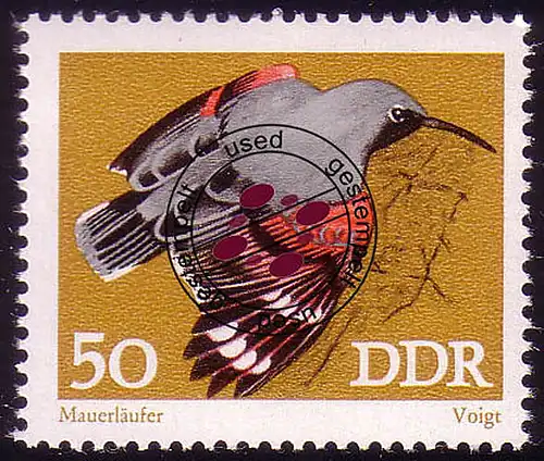 1841 Singvögel Mauerläufer 50 Pf O gestempelt