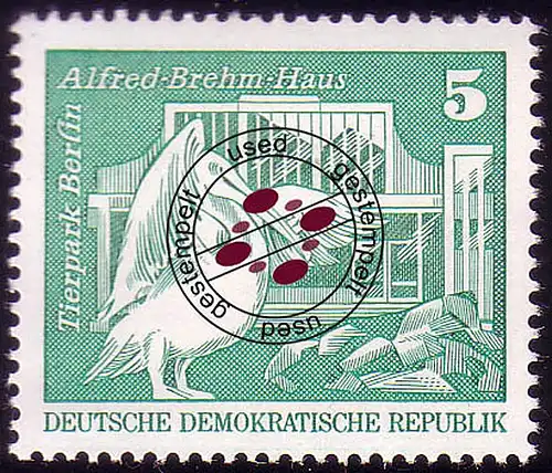 1842 Aufbau in der DDR Großformat 5 Pf O gestempelt