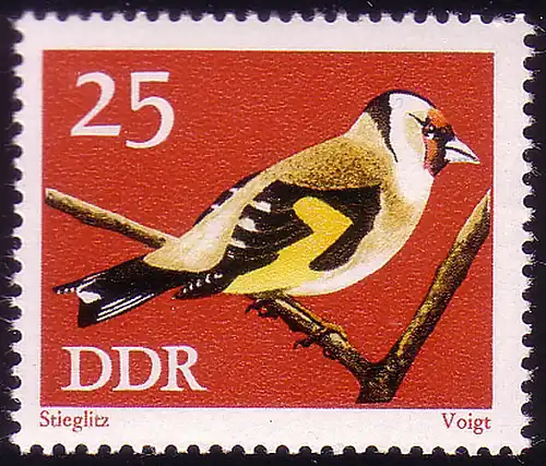 1838 Singvögel Stieglitz 25 Pf **