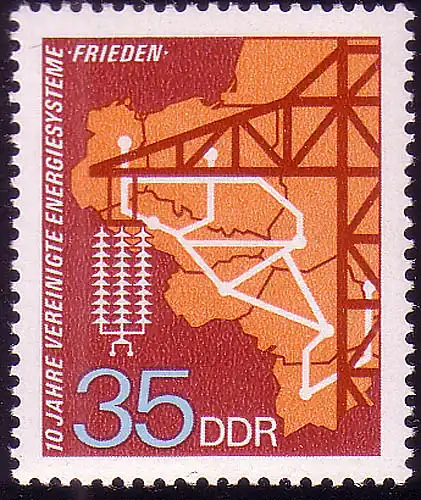 1871 Energiesysteme Frieden 35 Pf ** postfrisch