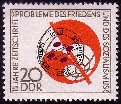 1877 Probleme des Friedens + Sozialismus 20 Pf O gestempelt