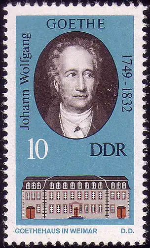 1856 Mémorial de Weimar Goethe 10 Pf **